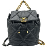シャネル CHANEL CHANEL 19 バックパック AS4223 ブラック ゴールド/シルバー金具 ラムスキン レディース リュック・デイパック