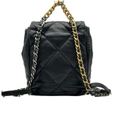 シャネル CHANEL CHANEL 19 バックパック AS4223 ブラック ゴールド/シルバー金具 ラムスキン レディース リュック・デイパック