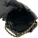 シャネル CHANEL CHANEL22 ミニバッグ AS3980 ブラック ゴールド金具 シャイニーカーフ/パール レディース ショルダーバッグ