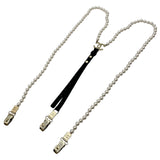 シャネル CHANEL ココマークサスペンダー ブラック ゴールド金具 パール/レザー/メタル レディース サスペンダー