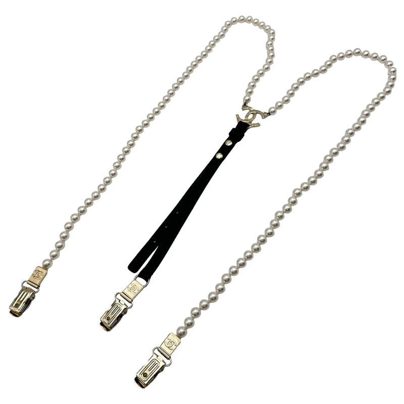 シャネル CHANEL ココマークサスペンダー ブラック ゴールド金具