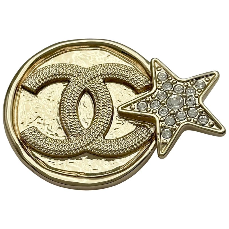 CHANEL ブローチ シャンパンゴールド シャネル CHANEL ココマークスターブローチ シャンパンゴールド メタル