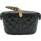 シャネル CHANEL ピクニックバスケットハンドバッグ AP3094 ブラック ゴールド金具 シャイニーラム レディース ハンドバッグ