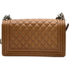 シャネル CHANEL ボーイシャネル25 A67086 キャメル シルバー金具 キャビアスキン レディース ショルダーバッグ