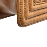シャネル CHANEL ボーイシャネル25 A67086 キャメル シルバー金具 キャビアスキン レディース ショルダーバッグ