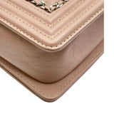 シャネル CHANEL ボーイシャネル25 Vステッチ A67086 24番台 ピンク シルバー金具 カーフレザー レディース ショルダーバッグ