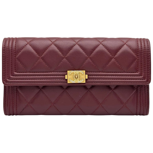 シャネル CHANEL ボーイシャネル ロングウォレット A80286 23番台