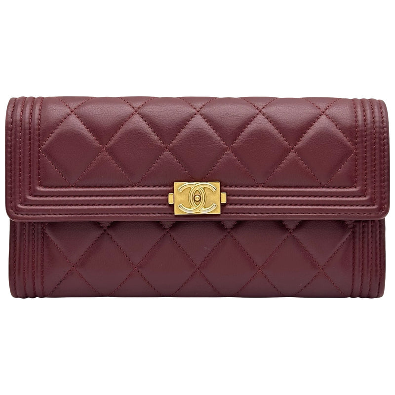 シャネル CHANEL ボーイシャネル ロングウォレット A80286 23番台