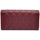シャネル CHANEL ボーイシャネル ロングウォレット A80286 23番台 ボルドー ゴールド金具 ラムスキン レディース 長財布