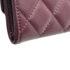 シャネル CHANEL マトラッセカードケース AP4093 パープル ゴールド金具 キャビアスキン レディース カードケース