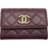 シャネル CHANEL マトラッセカードケース AP4093 パープル ゴールド金具 キャビアスキン レディース カードケース