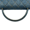 シャネル CHANEL マトラッセトップハンドルバッグ A12397 4番台 ブルー ゴールド金具 デニム レディース ハンドバッグ