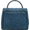 シャネル CHANEL マトラッセトップハンドルバッグ A12397 4番台 ブルー ゴールド金具 デニム レディース ハンドバッグ