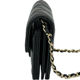 シャネル CHANEL マトラッセチェーンカードケース AP1730 ブラック ゴールド金具 ラムスキン レディース カードケース