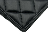 シャネル CHANEL マトラッセチェーンカードケース AP1730 ブラック ゴールド金具 ラムスキン レディース カードケース