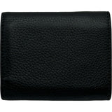 クリスチャン・ディオール Christian Dior コンパクトウォレット ブラック レザー レディース 二つ折り財布