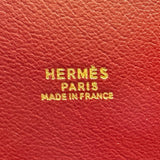 エルメス HERMES イルドボウ 〇W刻印 ルージュアッシュ/ブルーインディゴ ゴールド金具 ボックスカーフ/ヴェール レディース ハンドバッグ