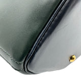 エルメス HERMES イルドボウ 〇W刻印 ルージュアッシュ/ブルーインディゴ ゴールド金具 ボックスカーフ/ヴェール レディース ハンドバッグ