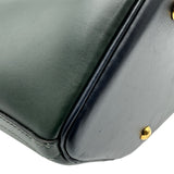 エルメス HERMES イルドボウ 〇W刻印 ルージュアッシュ/ブルーインディゴ ゴールド金具 ボックスカーフ/ヴェール レディース ハンドバッグ