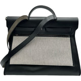エルメス HERMES エールバッグジップMM Y刻印 ブラック トワルアッシュベルリンヌ レディース ショルダーバッグ