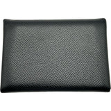 エルメス HERMES カルヴィデュオ U刻印 ブラック シルバー金具 エプソン メンズ カードケース
