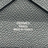 エルメス HERMES カルヴィデュオ U刻印 ブラック シルバー金具 エプソン メンズ カードケース
