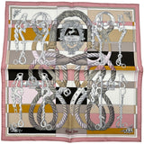 エルメス HERMES カレ45 DELLA CAVALLERIA ピンク シルク レディース スカーフ