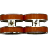 エルメス HERMES ポップHミニピアス オレンジ シルバー金具 エナメル アクセサリー