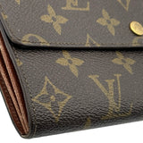 ルイ・ヴィトン LOUIS VUITTON ポルト モネ・クレディ M61723 ブラウン モノグラム・キャンバス ユニセックス 長財布
