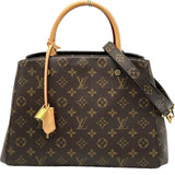 ルイ・ヴィトン LOUIS VUITTON モンテーニュMM M41056 ブラウン モノグラムキャンバス レディース ショルダーバッグ