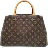 ルイ・ヴィトン LOUIS VUITTON モンテーニュMM M41056 ブラウン モノグラムキャンバス レディース ショルダーバッグ