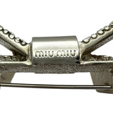 ミュウミュウ miu miu リボンブローチ シルバー メタル アクセサリー