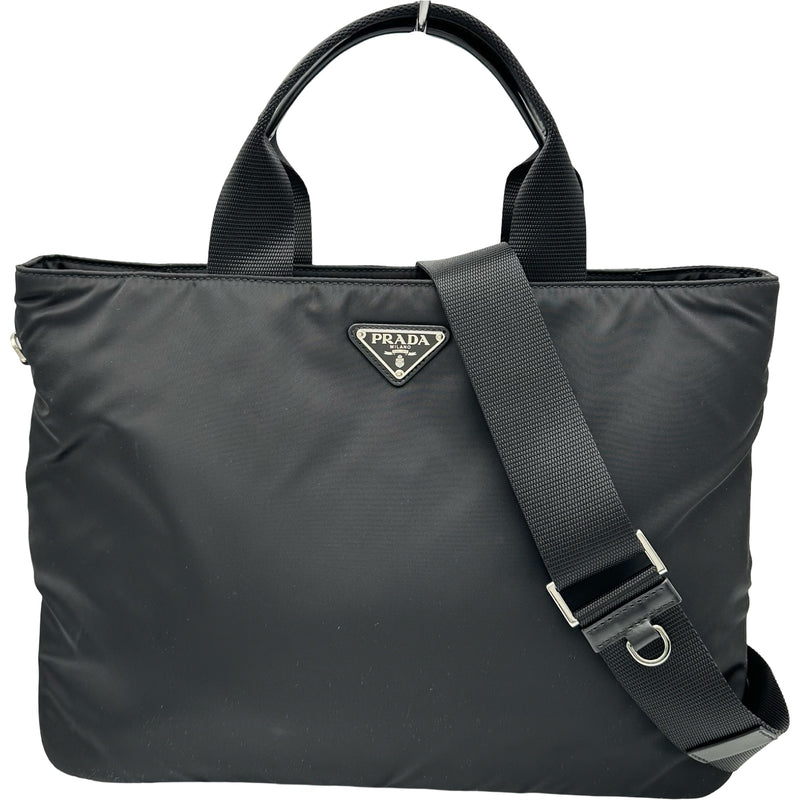 プラダ PRADA 2WAYハンドバッグ 1BG867 ブラック ナイロン レディース