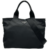 プラダ PRADA 2WAY ハンドバッグ ブラック ナイロン レディース ショルダーバッグ