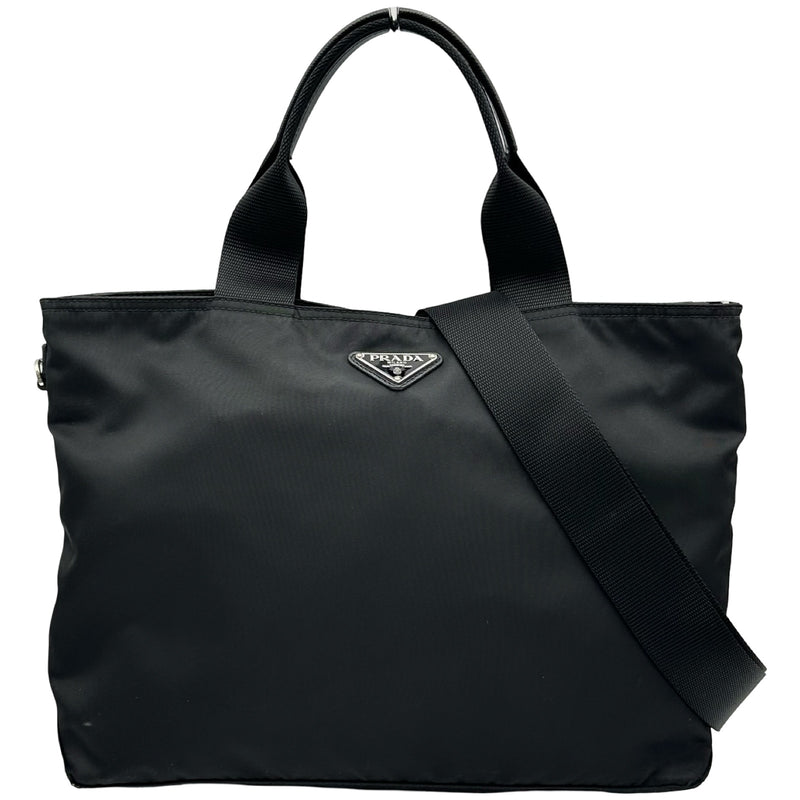 プラダ PRADA 2WAY ハンドバッグ ブラック ナイロン レディース