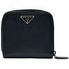 プラダ PRADA コンパクトウォレット ブラック サフィアーノレザー レディース 二つ折り財布