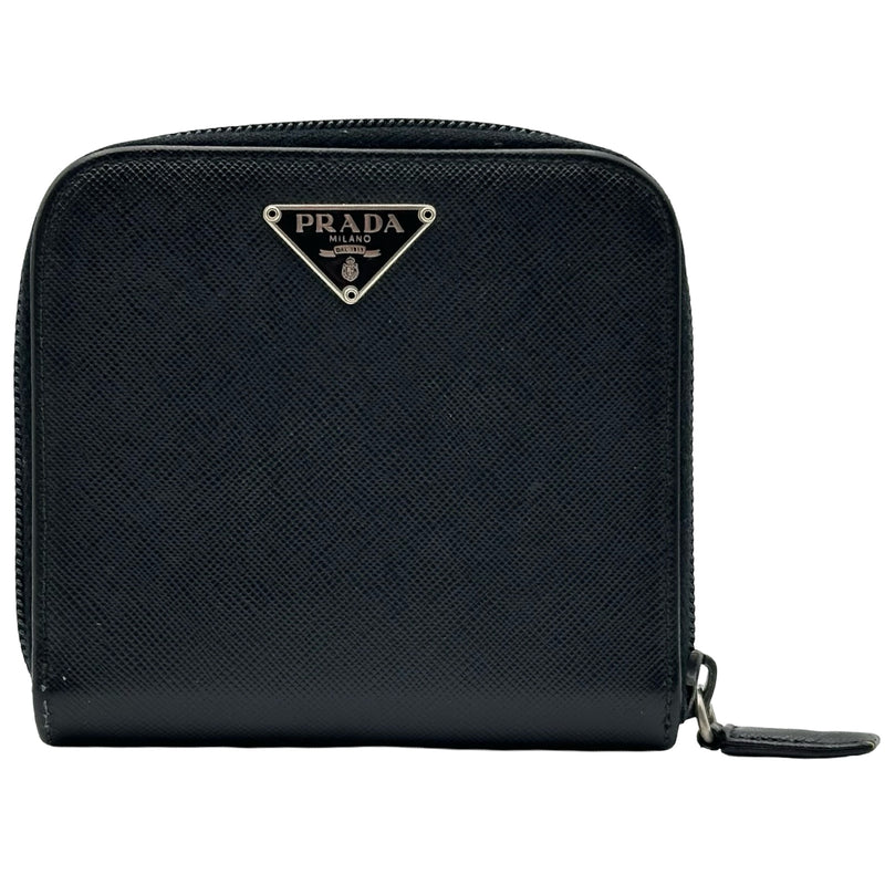 プラダ PRADA コンパクトウォレット ブラック サフィアーノレザー