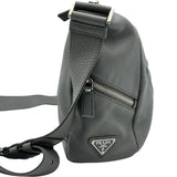 プラダ PRADA ショルダーバッグ 2VH165 グレー レザー メンズ ショルダーバッグ