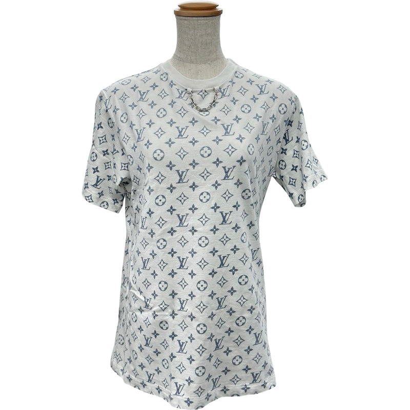 ルイヴィトンLVエスカル モノグラム Tシャツ S チェーン付 半袖 カットソー ルイ・ヴィトン LOUIS VUITTON モノグラム総柄エスカルプリント半袖T