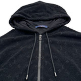 ルイ・ヴィトン LOUIS VUITTON モノグラムテリーコットンジップアップパーカー HPY41W ブラック コットン メンズ パーカー