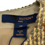ルイ・ヴィトン LOUIS VUITTON ゴールドツイード半袖ワンピース FRR060 ゴールド ツイード レディース ワンピース