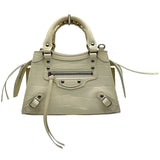 バレンシアガ BALENCIAGA ネオ クラシック ミニ 698067 ホワイト クロノ型押し レディース ショルダーバッグ