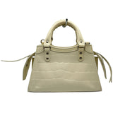 バレンシアガ BALENCIAGA ネオ クラシック ミニ 698067 ホワイト クロノ型押し レディース ショルダーバッグ
