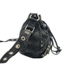 バレンシアガ BALENCIAGA ルカゴールXS バケット 702431 ブラック デニム レディース ショルダーバッグ