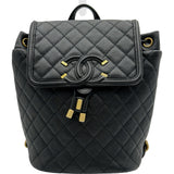 シャネル CHANEL マトラッセココマークリュック A57090 ブラック ゴールド金具 キャビアスキン レディース リュック・デイパック