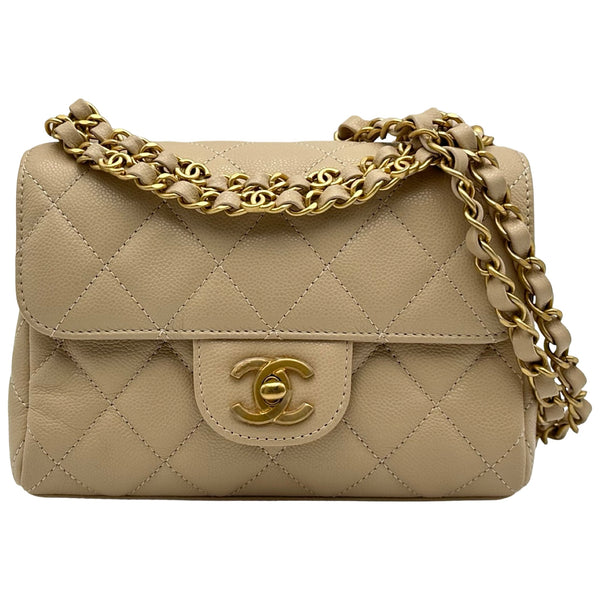 シャネル CHANEL マトラッセ チェーンショルダー AS5239 ベージュ