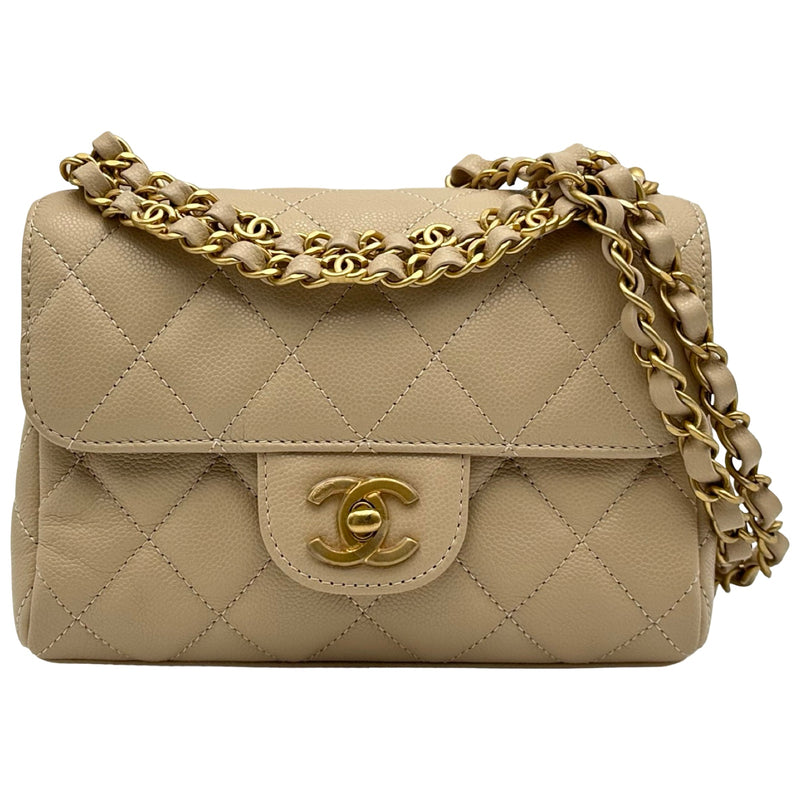 シャネル CHANEL マトラッセ チェーンショルダー AS5239 ベージュ