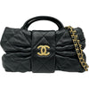 シャネル CHANEL ミニボウバッグ AS5849 ブラック ゴールド金具 シャイニーラムスキン レディース ショルダーバッグ