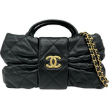 シャネル CHANEL ミニボウバッグ AS5849 ブラック ゴールド金具 シャイニーラムスキン レディース ショルダーバッグ