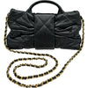 シャネル CHANEL ミニボウバッグ AS5849 ブラック ゴールド金具 シャイニーラムスキン レディース ショルダーバッグ